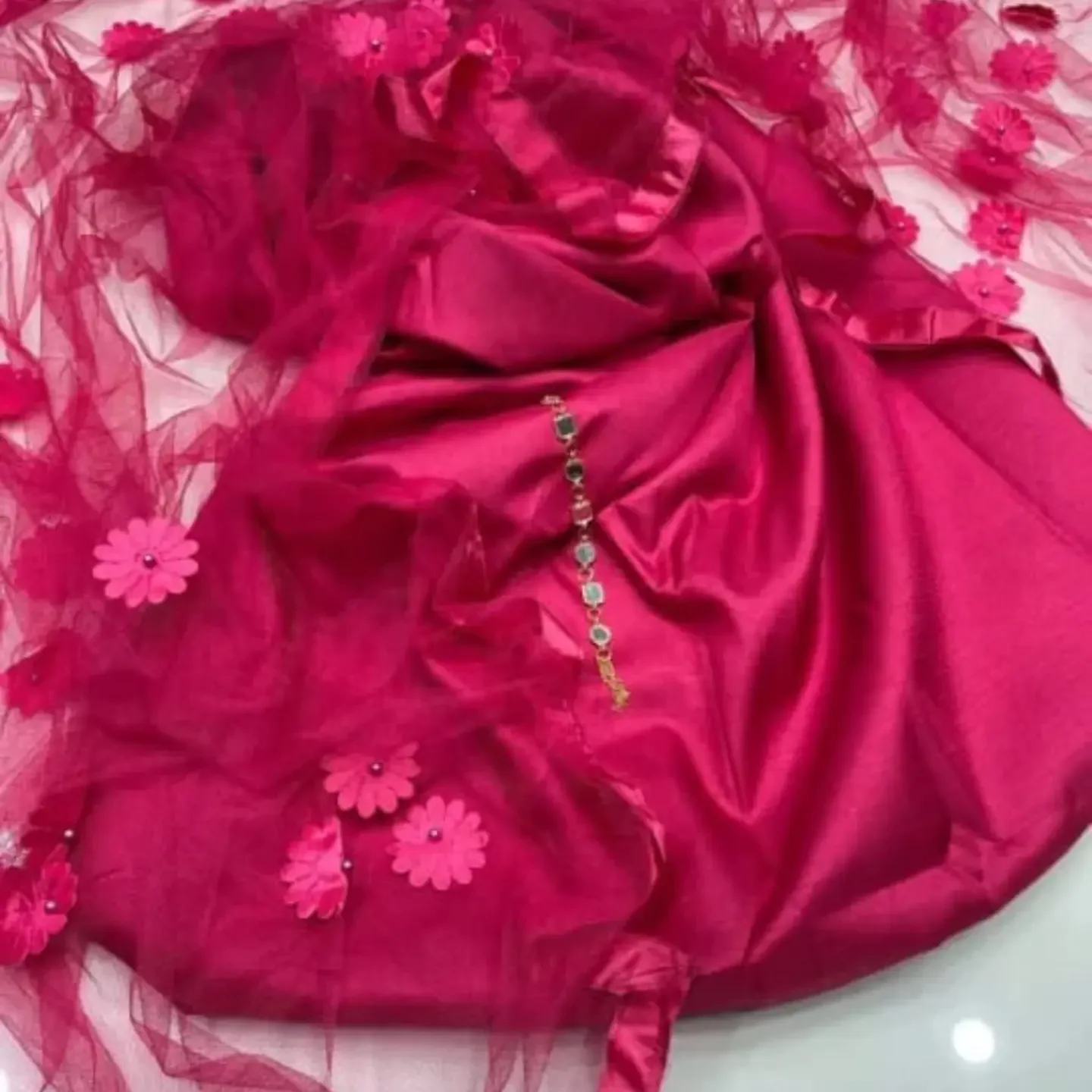 Trending New Season Arrival Shiny Katan Silk Plain s — clothing image 4