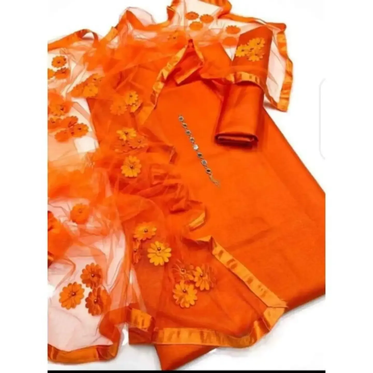 Trending New Season Arrival Shiny Katan Silk Plain s — clothing image 6